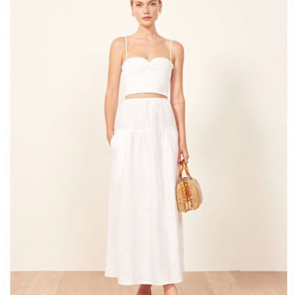 Reformation Kitty Two Piece linen